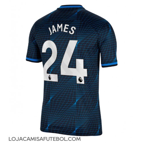 Camisa de Futebol Chelsea Reece James #24 Equipamento Secundário 2023-24 Manga Curta